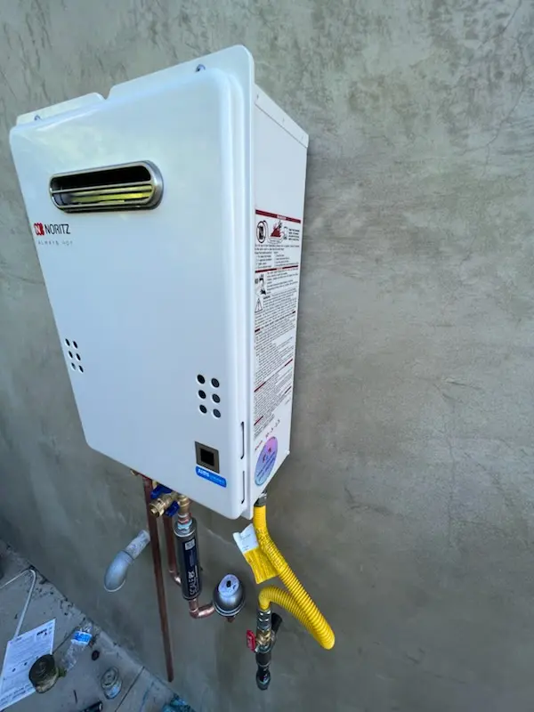 Tankless water heater installation for Acorn Terrace homes